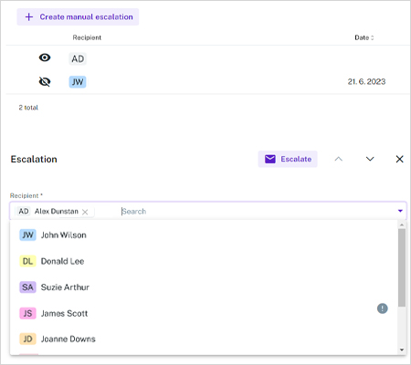 Efficient escalation function