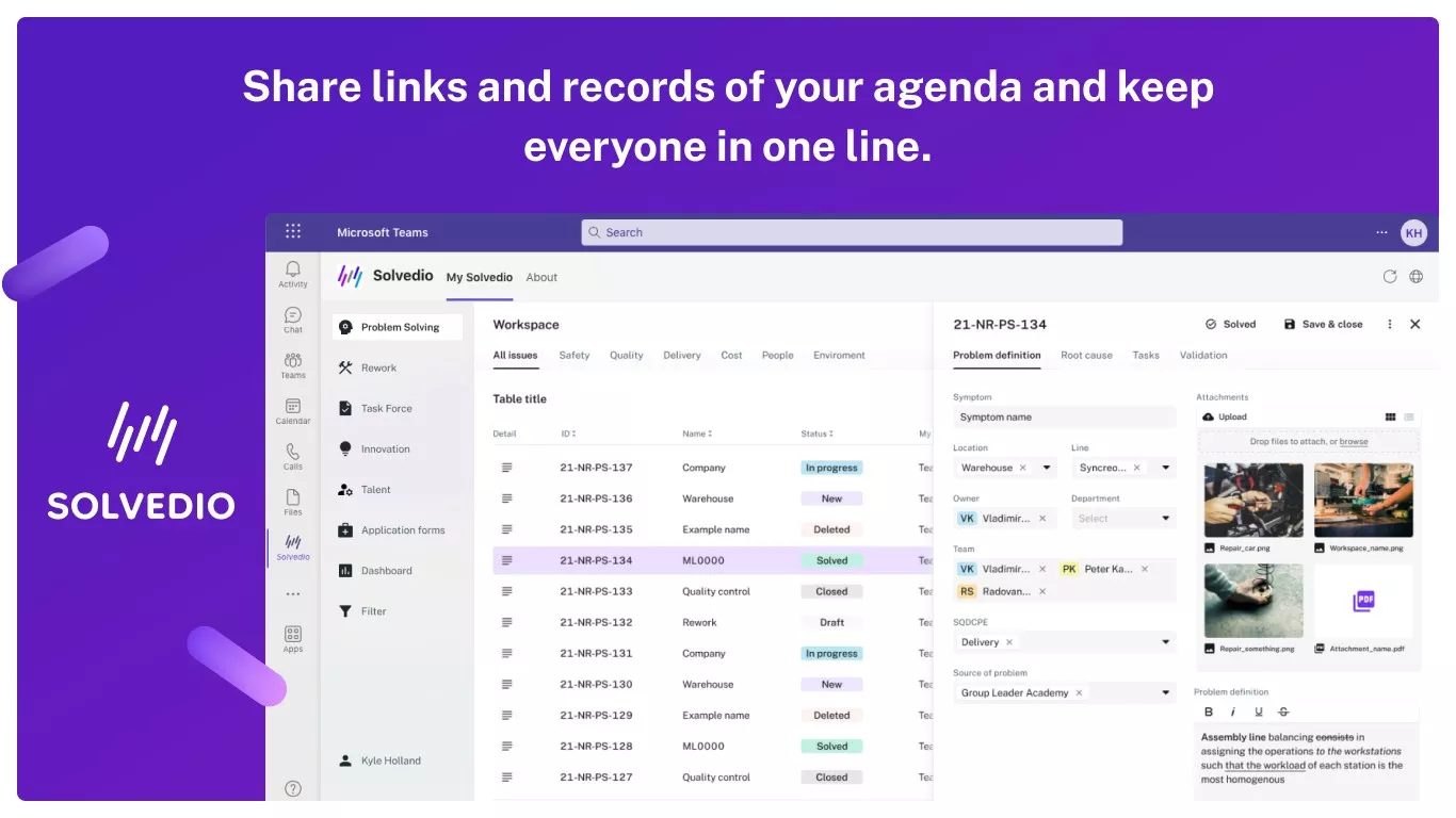 Solvedio in MS Teams 