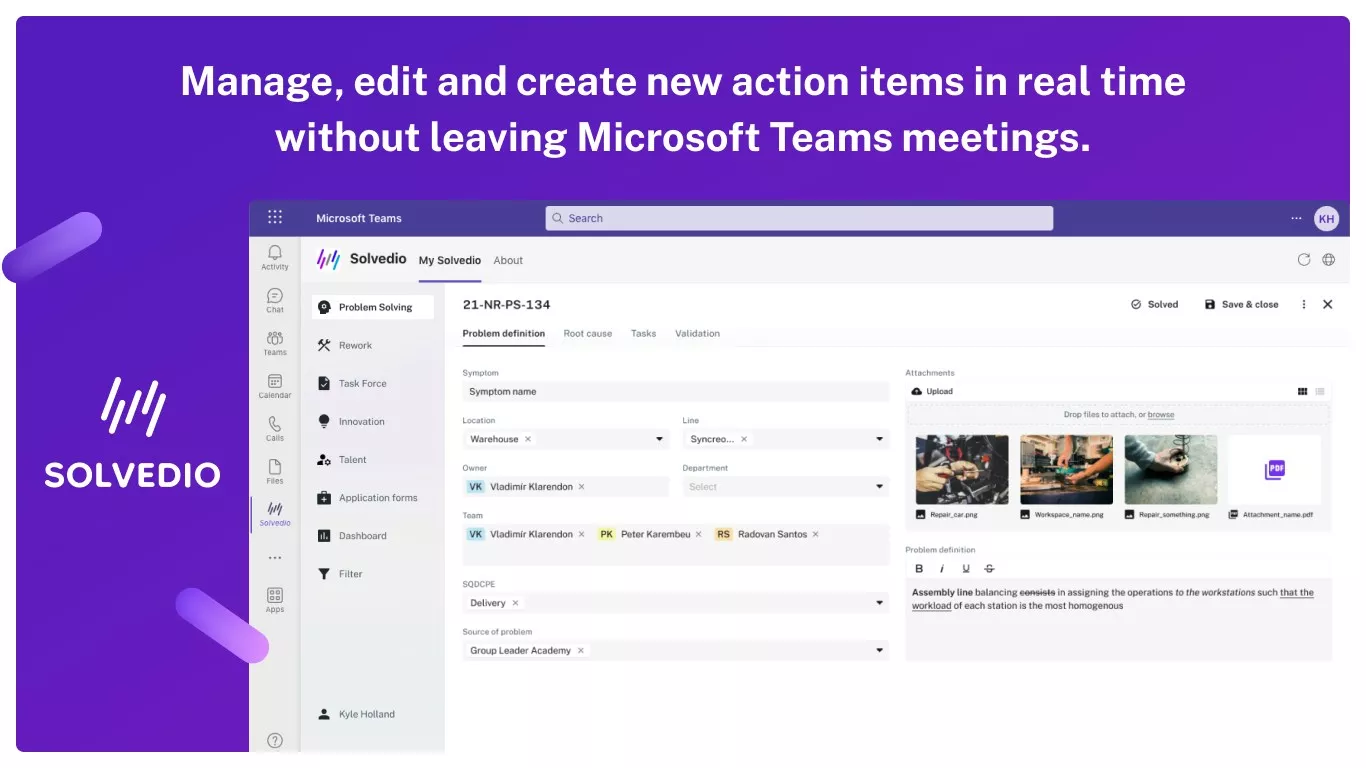 Solvedio in MS Teams Solvedio in MS Teams