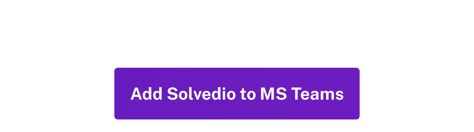 Add button Solvedio in MS Teams